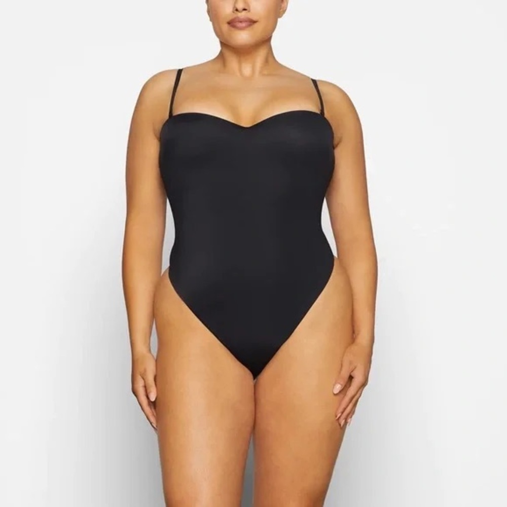 SKIMS Contour Lift Thong Bodysuit-Black 2x - Picture 2 of 7